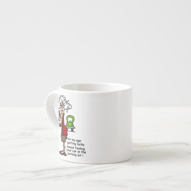 Tasse Expresso Obtenir un Humour chanceux (Devant gauche)
