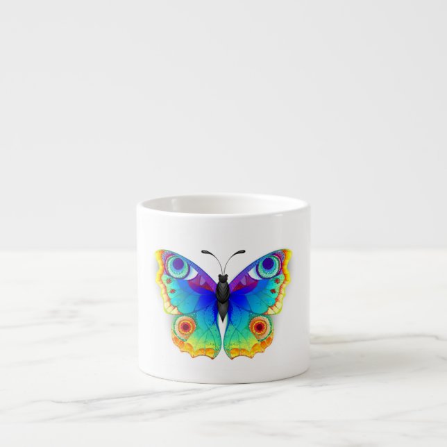 Tasse Expresso Oeil de paon arc-en-ciel (Devant)
