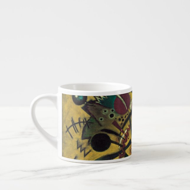 Tasse Expresso OEuvre d'expressionniste abstraite moderne de Kand (Gauche)