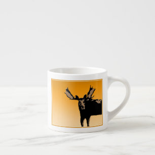 Tasse Expresso Oie au coucher du soleil - Art original de la faun