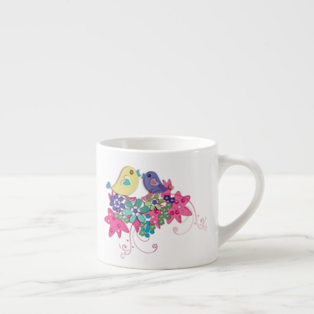 Tasse Expresso Oiseaux, verre (Droite)