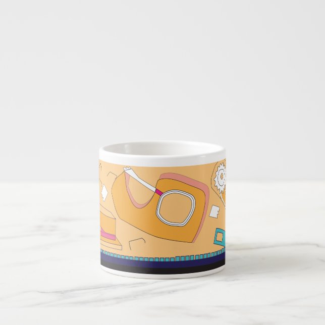 Tasse Expresso orange stationery design  (Devant)