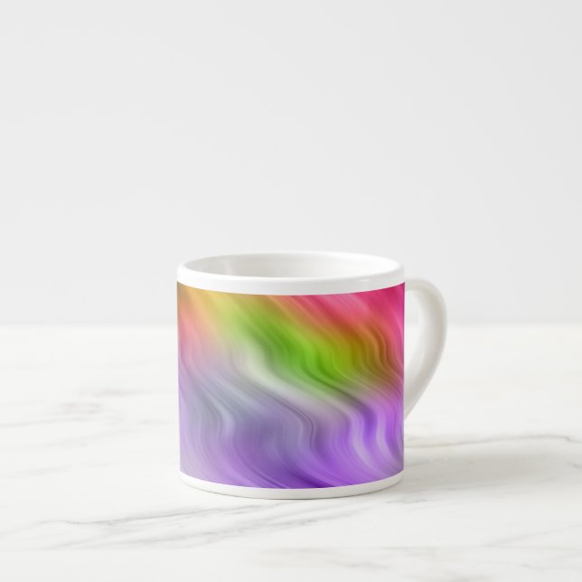 Tasse Expresso Orchidée violette texture ondulée (Devant droit)