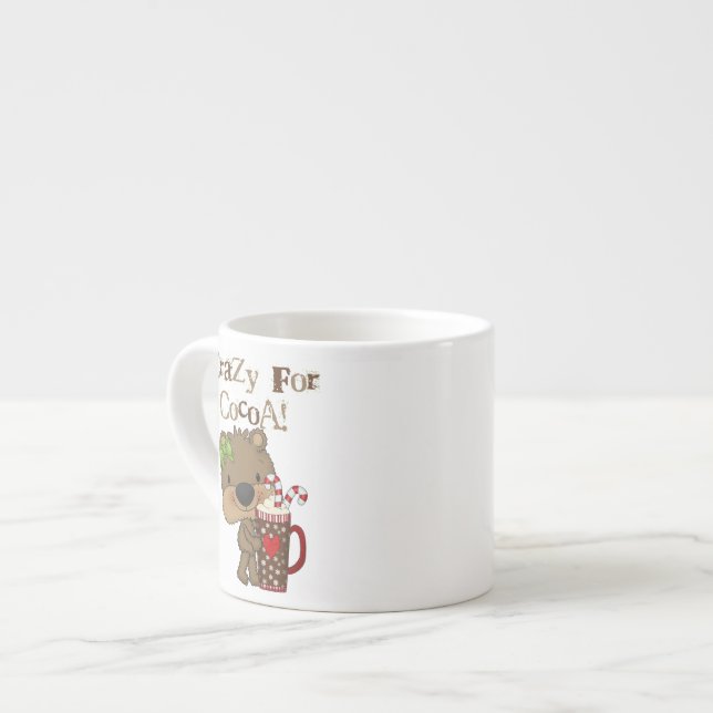 Tasse Expresso Ours de fille fou pour le cacao (Devant gauche)