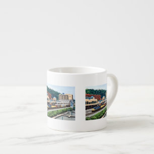 Tasse Expresso PA de Pittsburgh - Train allant par le carré de