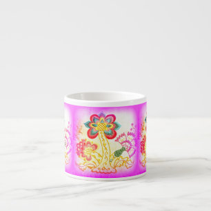 Tasse Expresso palmiers roses muscade espresso