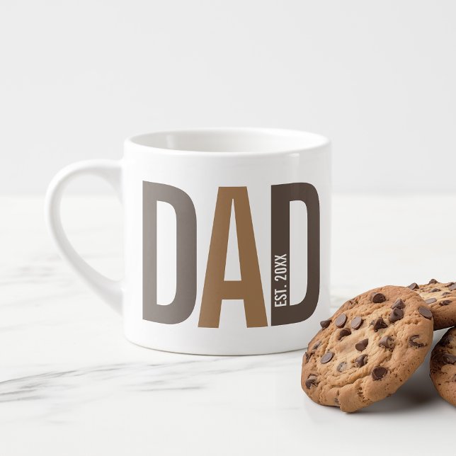 Tasse Expresso Papa personnalisé Brown moderne établi (Créateur téléchargé)