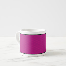 Tasse Expresso Papillon Amour | Bordure en Dentelle Magenta