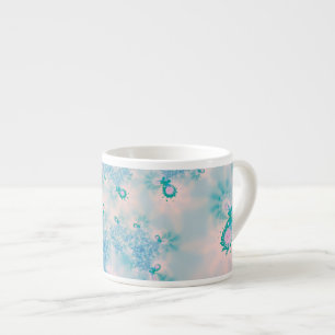 Tasse Expresso Papillon d'art de méditation bleu calme
