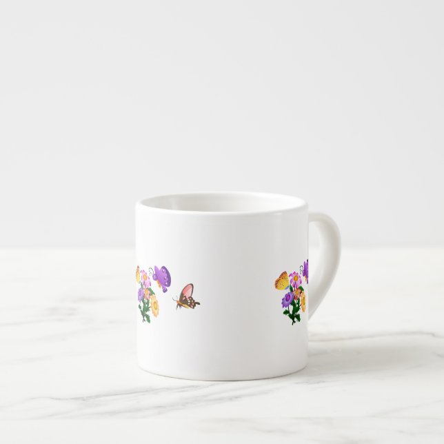 Tasse Expresso Papillons de caricature (Devant droit)