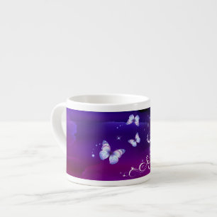 Tasse Expresso Papillons magiques de minuit
