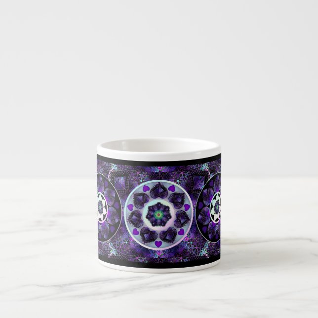 Tasse Expresso Parapluie violet & coeurs .7 (Devant)