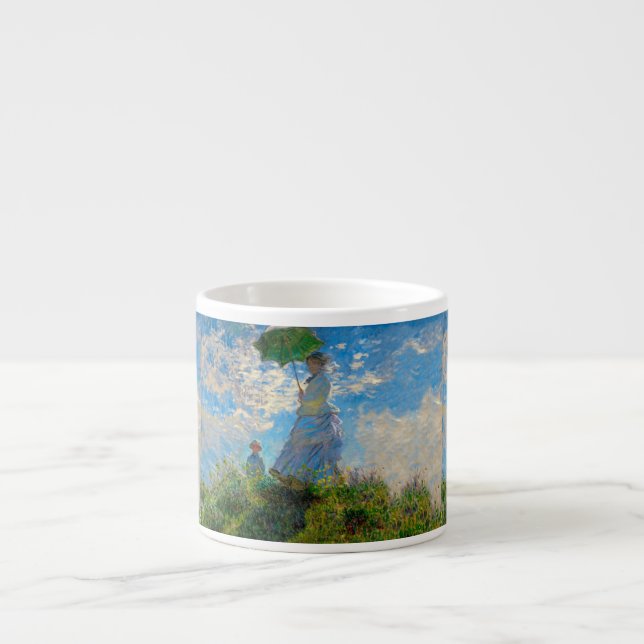 Tasse Expresso Parasol Monet Femme Impressionnisme (Devant)
