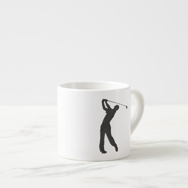 Tasse Expresso Partouzeur de golf personnalisable (Devant droit)