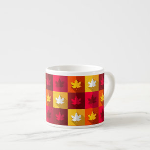 Tasse Expresso Patchwork Feuilles d'érable d'automne