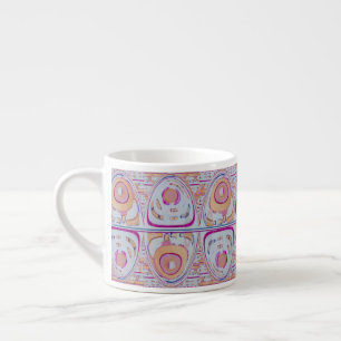 Tasse Expresso pâte à café expresso bleu orange pastel 2