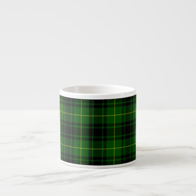 Tasse Expresso Pâte verte de tartan MacArthur (Devant)