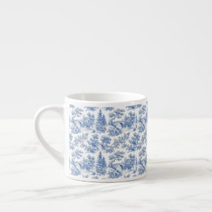 Tasse Expresso Paysage champêtre de toile bleue grandmillennial