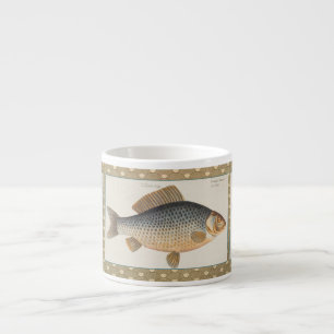 Tasse Expresso Pêche à la carpe peinture à l'eau douce