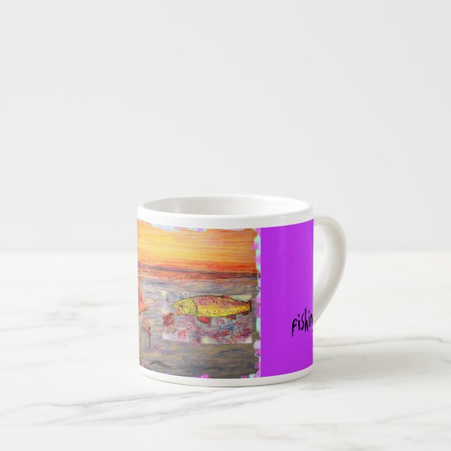 Tasse Expresso pêche à la mouche (Devant droit)