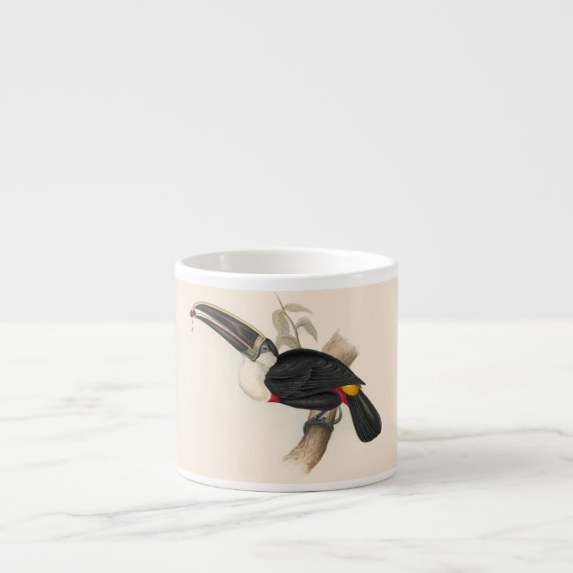 Tasse Expresso Peinture animalière d'antiquités Toucans (Devant)