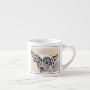 Tasse Expresso Peinture Chinoise sans cheveux peint art original 
