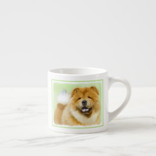 Tasse Expresso Peinture de Chow Chow - Cute Original Dog Art