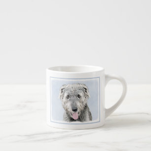 Tasse Expresso Peinture de Wolfhound irlandais - Joli art origina