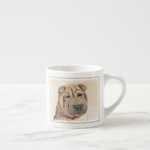 Tasse Expresso Peinture Shar Pei - Cute Original Chien Art