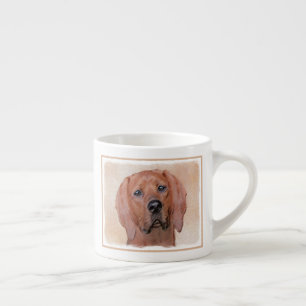 Tasse Expresso Peinture sur pilon rouge - jolie art original chie
