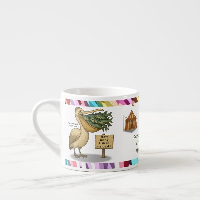 Tasse Expresso Personalise: Pierre pelican's brilliant beak (Gauche)