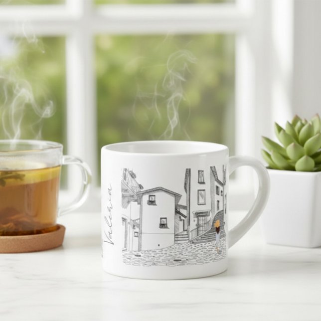 Tasse Expresso Personalized Espresso Cup with Cityscape (Créateur téléchargé)