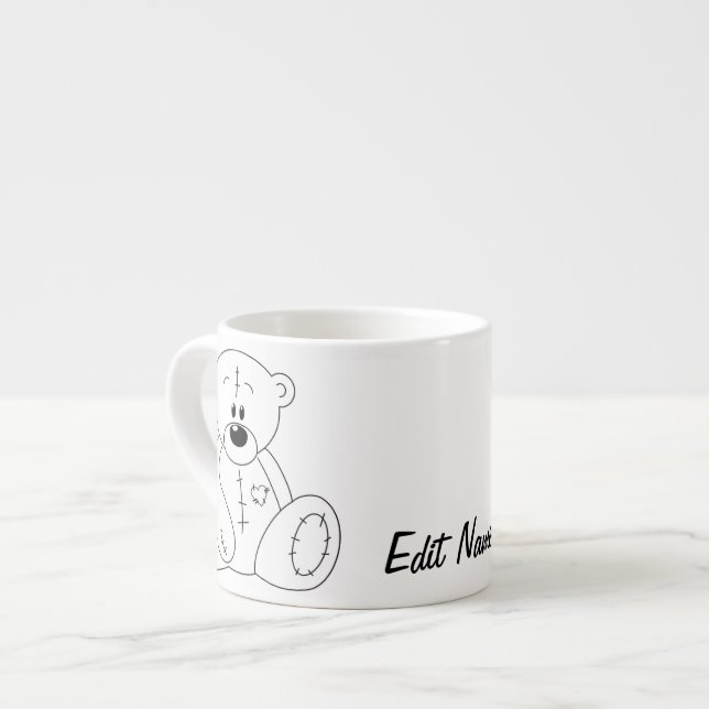 Tasse Expresso Personalized Teddy Bear Coffee Cup (Devant gauche)