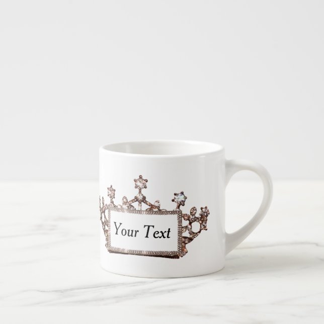 Tasse Expresso Personnalisé "Gold Tiara" (Droite)