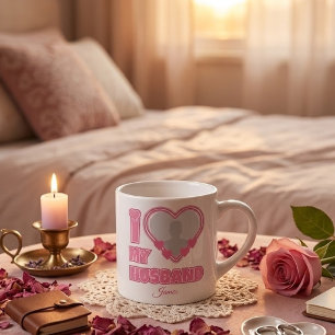 Tasse Expresso Personnalisé I Love My Husband - Ajouter Photo & N