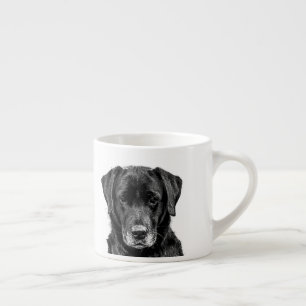 Tasse Expresso Petit Labrador Chien noir Chien Chien Chien Chien 