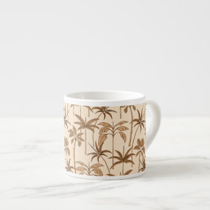 Tasse Expresso Petite Oasis : Palmier botanique à trait fin chaud