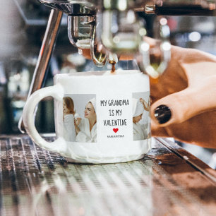 Tasse Expresso Photo Collage   Ma mère est mon cadeau Valentine