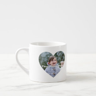 Tasse Expresso Photo personnalisée en forme de coeur Espresso Mu