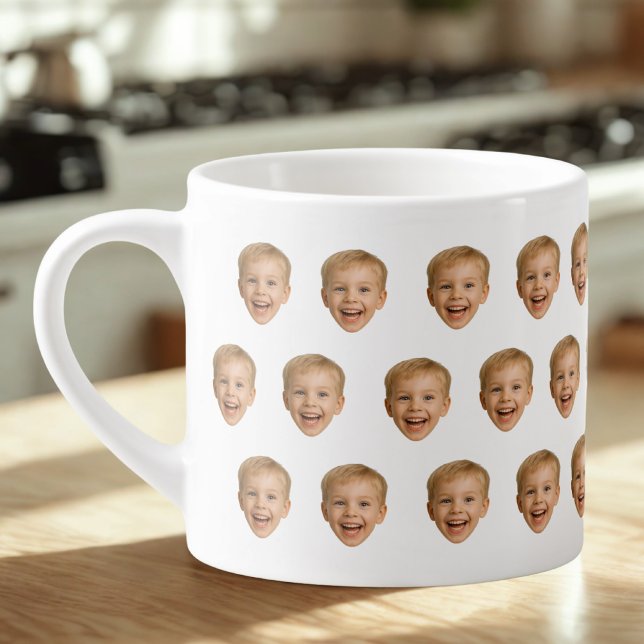 Tasse Expresso Photo Personnalisée, Photo Personnalisée, Famille (Créateur téléchargé)