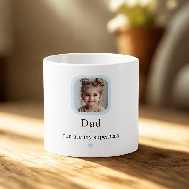 Tasse Expresso Photo personnalisée pour papa | "Vous êtes mon sup (Créateur téléchargé)