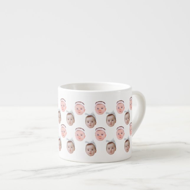Tasse Expresso Photo Personnelle, Visage Personnalisé, Visage Per (Devant droit)