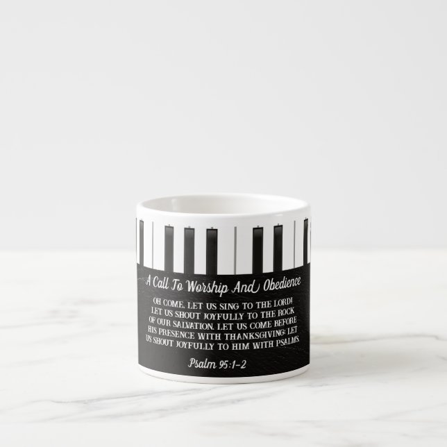 Tasse Expresso Piano noir et blanc (Devant)