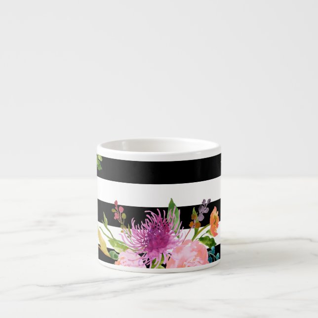 Tasse Expresso PixDezines floral/aquarelle/ranunculus (Devant)