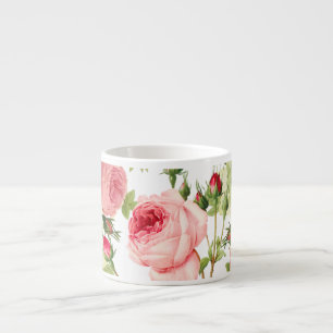 Tasse Expresso PixDezines Vintage Rosa Centifolia/Redoute