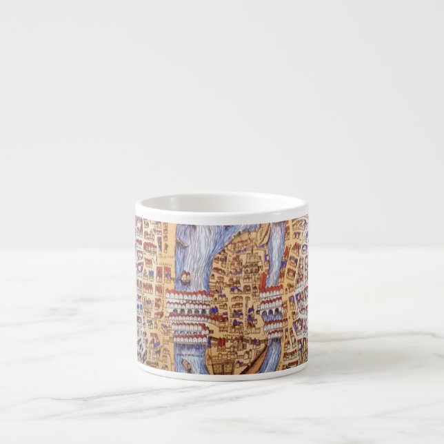 Tasse Expresso Plan de ville de Paris (Devant)