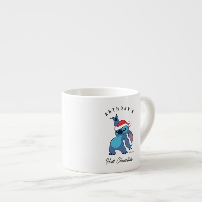 Tasse Expresso Plan vacances personnalisé | Chocolat chaud (Devant droit)