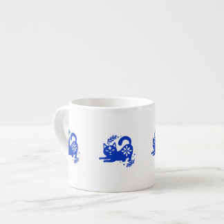 Tasse Expresso Playful Blue Cat Espresso Cup – CozyBun