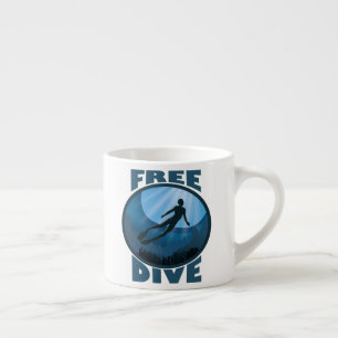 Tasse Expresso Plongée Libre - L'Océan Appelle Freediver