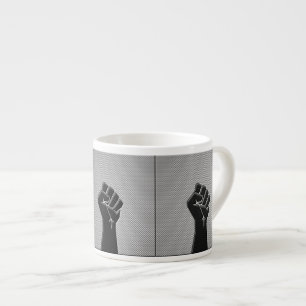 Tasse Expresso Poing de solidarité en fibre de carbone